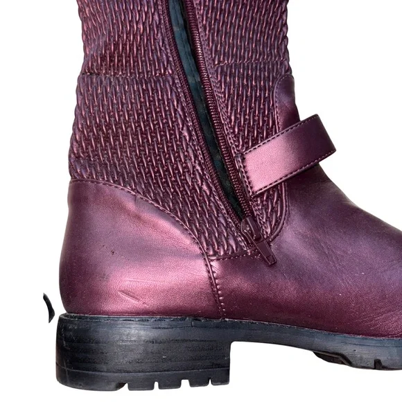 Plum Over-the-Knee Boots - Picture 6 of 8